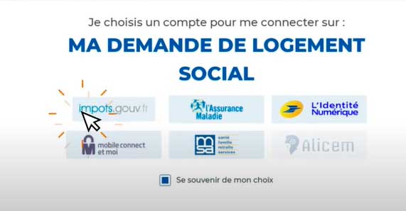 Vous pouvez alors choisir le service public en ligne avec lequel vous souhaitez vous identifier creer compte demande logement social